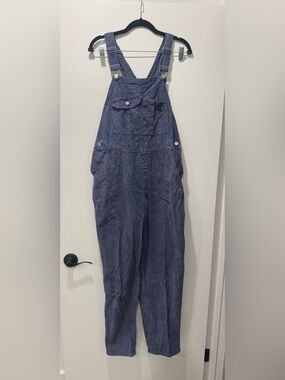Outerknown Corduroy Overalls Earthy Dusty Blue | Utility Wide Leg Jumpsuit | L